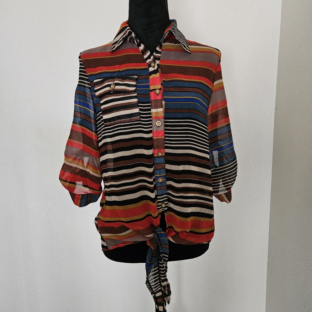 Striped Multicolor Women's Top